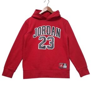 Nike Air Jordan 23 Hoodie Youth L 12/13yrs Pullover Sweatshirt Jumpman‎ Red